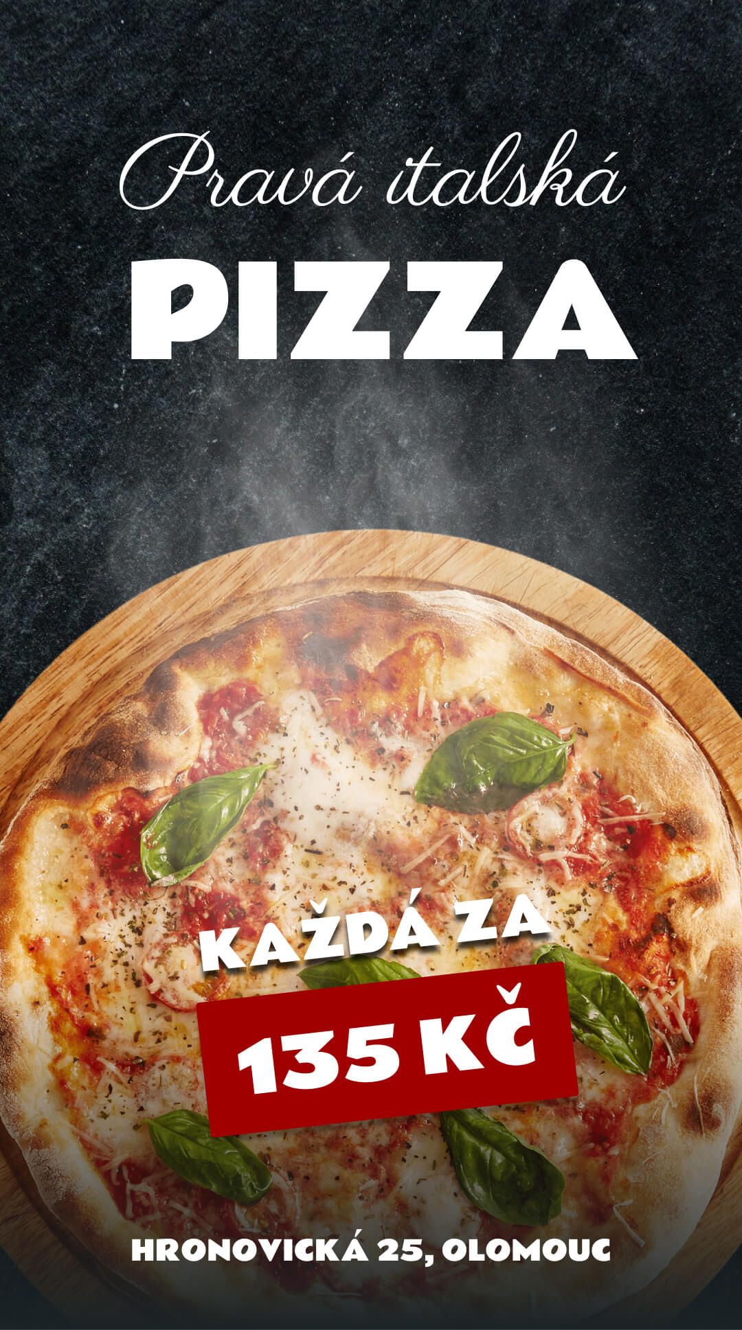 Reklamní banner Kaýdá pizza za 135 Kč